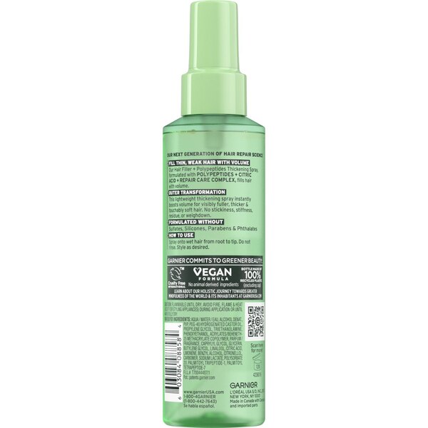 Garnier Fructis Hair Filler + Polypeptides Thickening Spray, 4.4 OZ