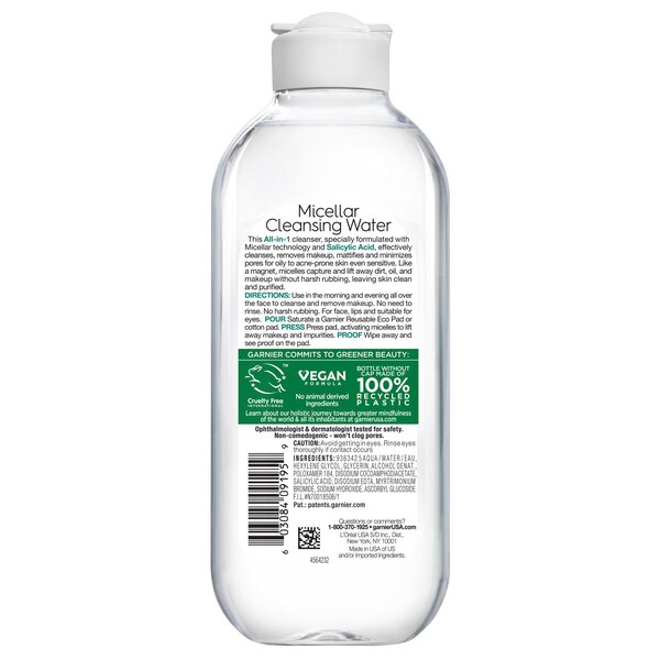 Garnier Micellar Cleansing Water with Salicylic Acid, 13.5 OZ
