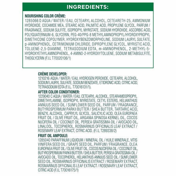 Garnier Nutrisse Nourishing Permanent Hair Color Creme