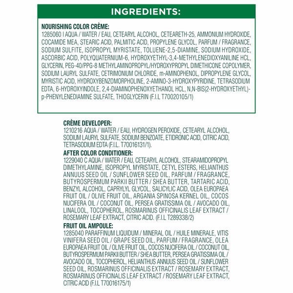 Garnier Nutrisse Nourishing Permanent Hair Color Creme