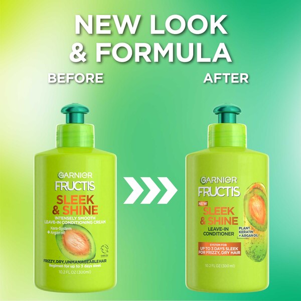 Garnier Fructis Sleek & Shine Intensely Smooth Leave-In Conditioning Cream, 10.2 OZ