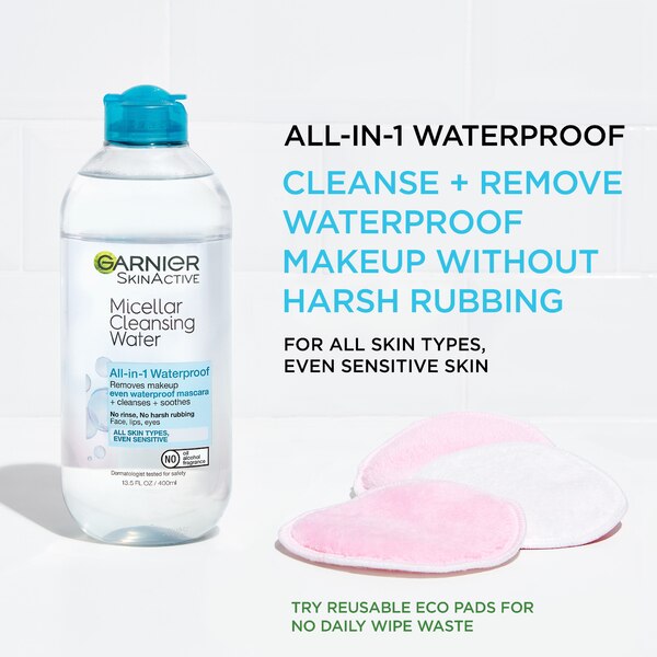Garnier SkinActive Micellar Cleansing Water, For Waterproof Makeup