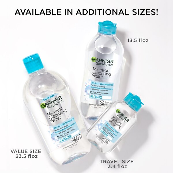 Garnier SkinActive Micellar Cleansing Water, For Waterproof Makeup