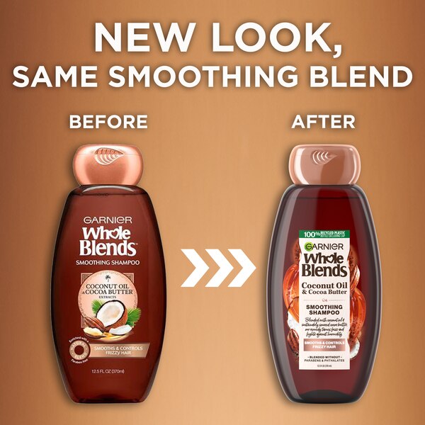 Garnier Whole Blends - Champú suavizante, Coconut Oil & Cocoa Butter, 12.5 oz