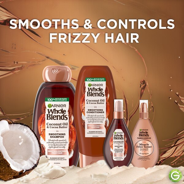Garnier Whole Blends - Champú suavizante, Coconut Oil & Cocoa Butter, 12.5 oz