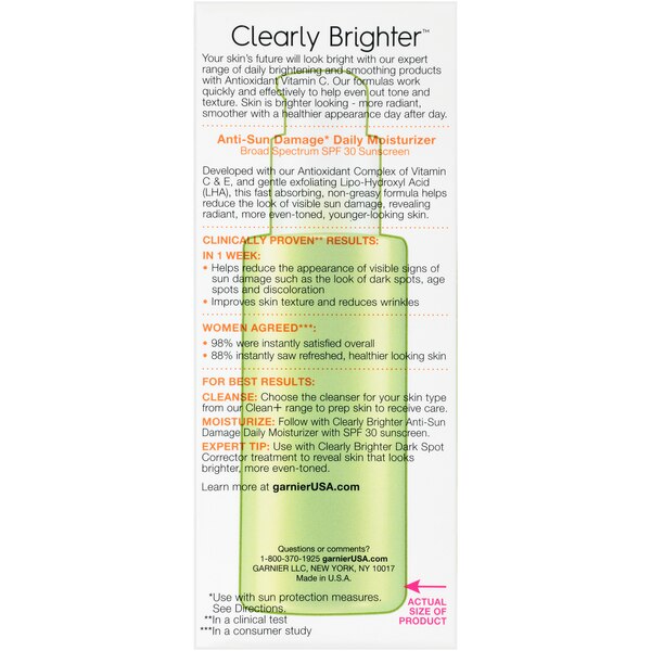 Garnier SkinActive SPF 30 Face Moisturizer with Vitamin C, 2.5 OZ