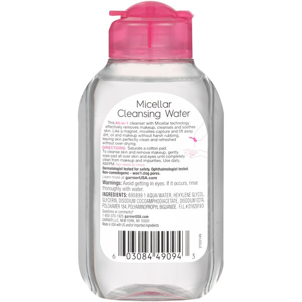 Garnier SkinActive Micellar Cleansing Water, For All Skin Types, 3.4 OZ