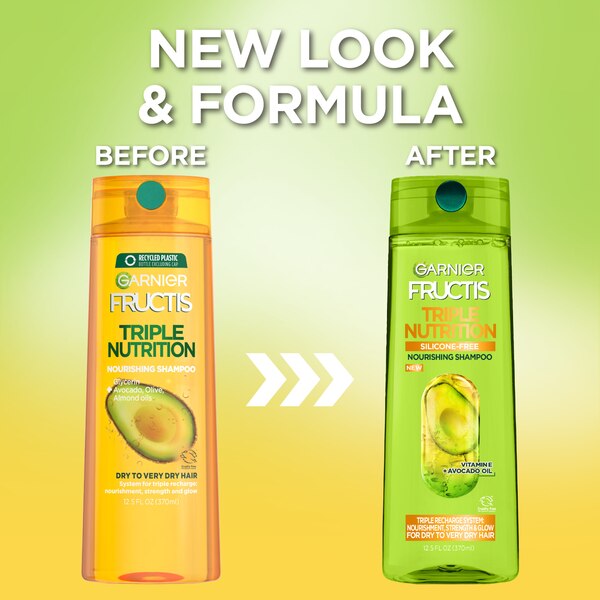 Garnier Fructis Triple Nutrition Shampoo, 12.5 OZ
