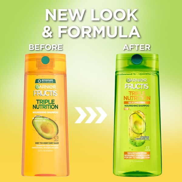 Garnier Fructis Triple Nutrition Shampoo, 22 OZ