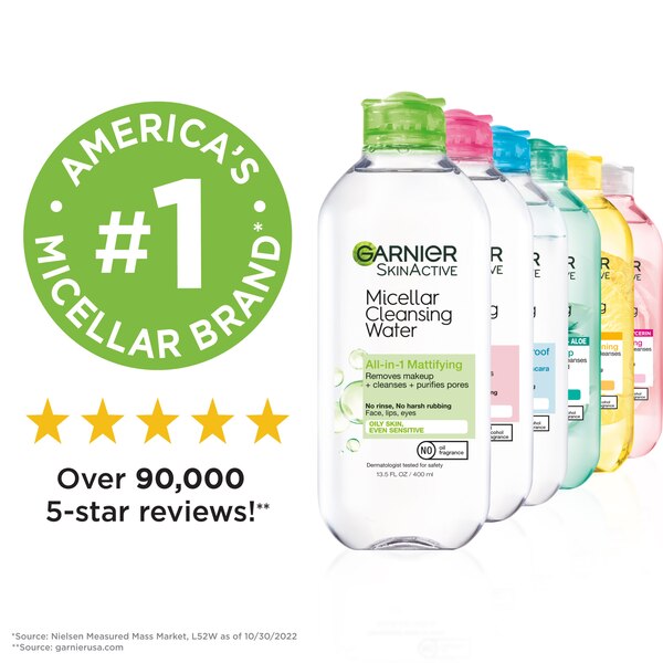 Garnier SkinActive Micellar Cleansing Water for Oily Skin, 13.5 OZ