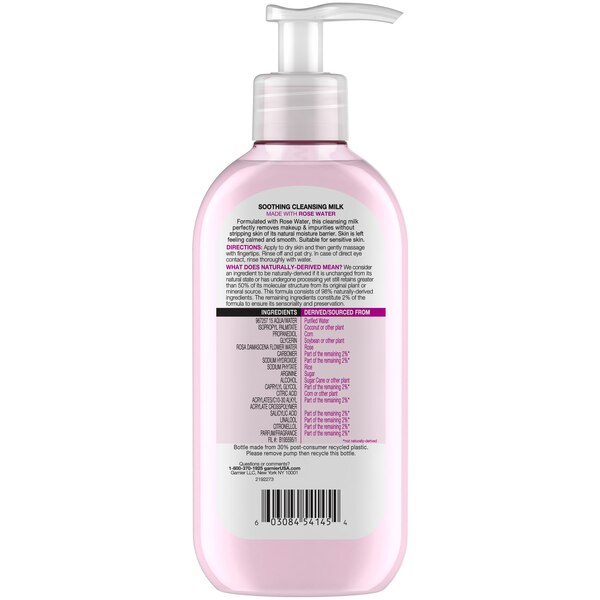 Garnier SkinActive Soothing Milk Face Wash with Rose Water, 6.7 OZ