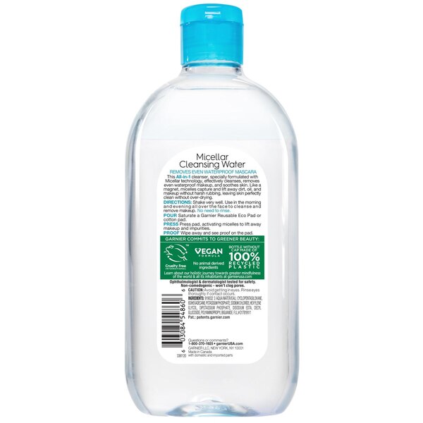 Garnier SkinActive Micellar Cleansing Water, For Waterproof Makeup