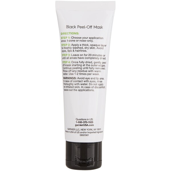 Garnier SkinActive Black Peel-Off Mask with Charcoal, 1.7 OZ