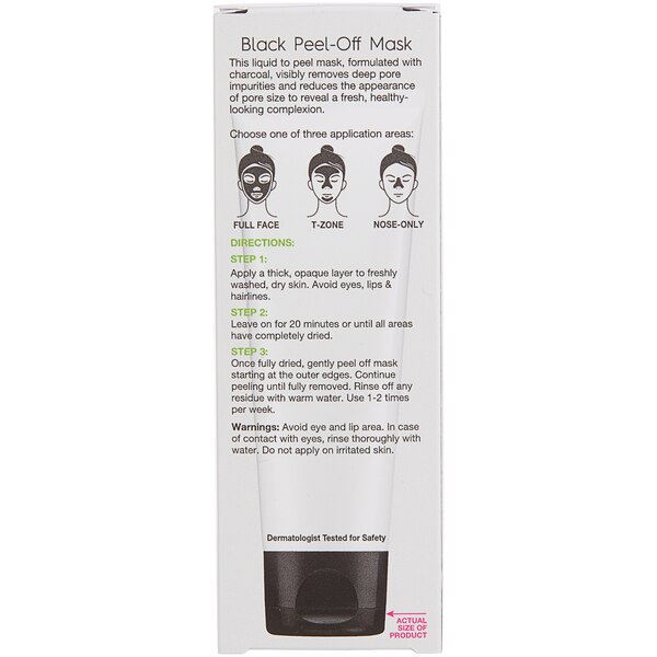 Garnier SkinActive Black Peel-Off Mask with Charcoal, 1.7 OZ