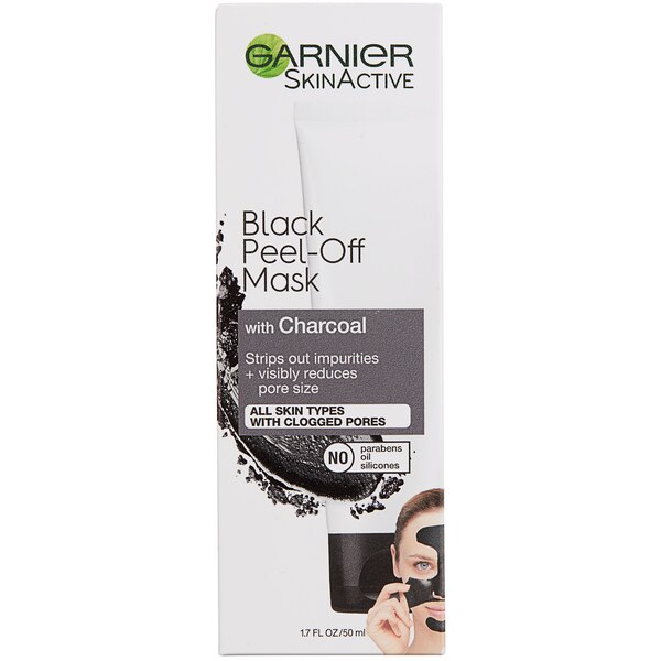 Garnier SkinActive Black Peel-Off Mask with Charcoal, 1.7 OZ
