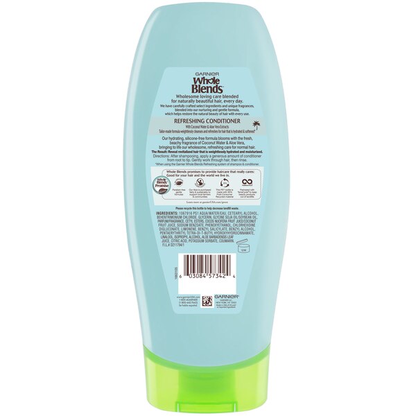 Garnier Whole Blends Coconut Water & Aloe Vera Refreshing Conditioner, 12.5 OZ