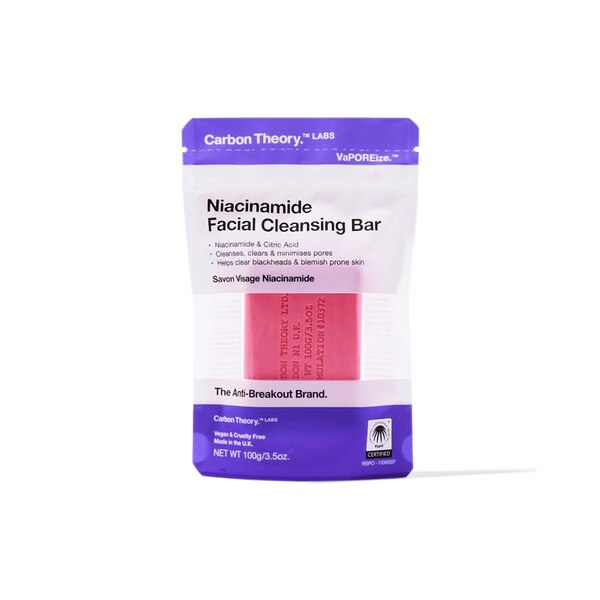 Carbon Theory Labs VaPOREize Niacinamide Facial Cleansing Bar, 3.5 OZ