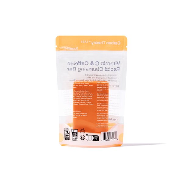 Carbon Theory Labs SupaVIT-C Vitamin C & Caffeine Facial Cleansing Bar, 3.5 OZ