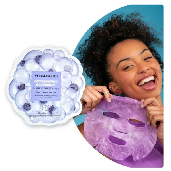 Vitamasques Oxygenating Blueberry Bubble Sheet Mask