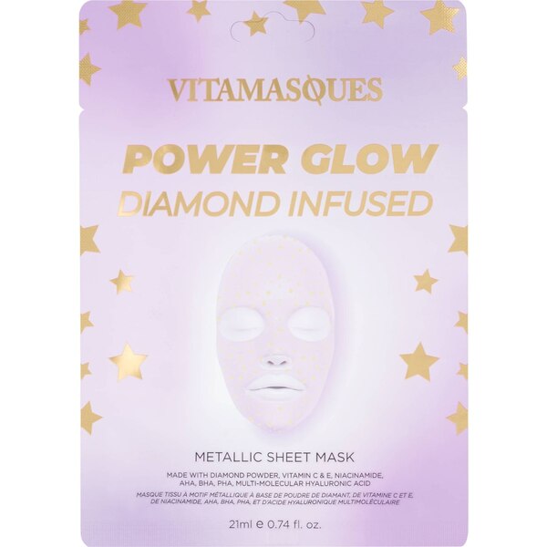 Power Glow Diamond Infused Metallic Face Sheet Mask