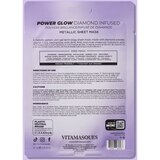 Power Glow Diamond Infused Metallic Face Sheet Mask, thumbnail image