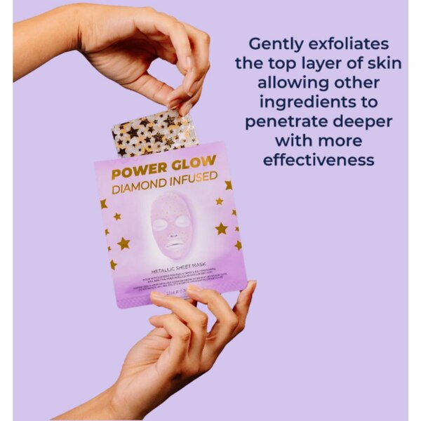 Power Glow Diamond Infused Metallic Face Sheet Mask
