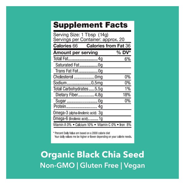 Sanar Naturals Organic Chia Seed, 10 OZ