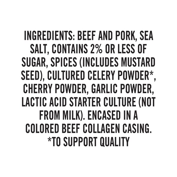 Vermont Smoke and Cure, Cracked Pepper Pork Meat Stick, 2 Oz