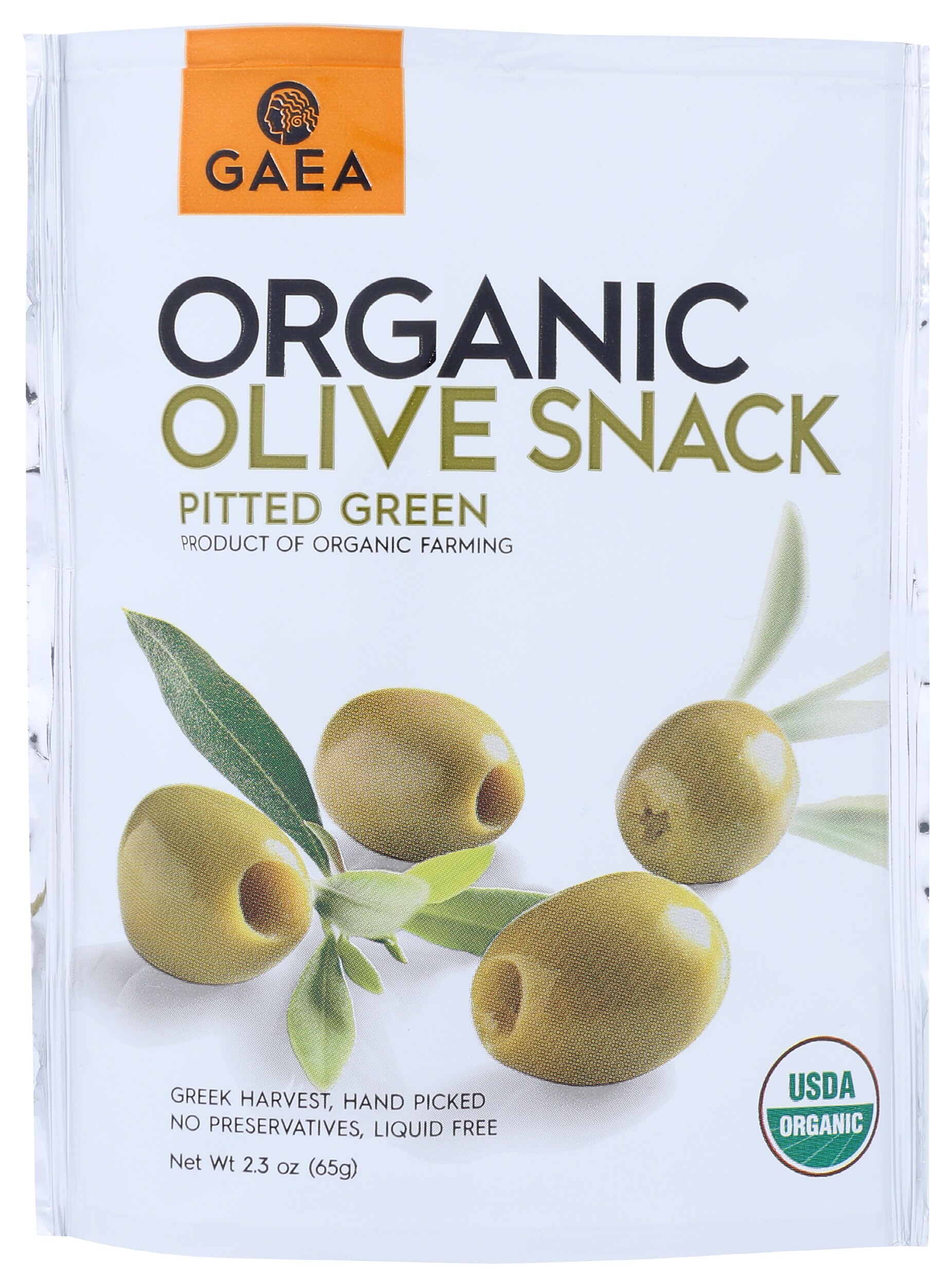 Gaea Organic Green Olive Snack, 2.3 OZ