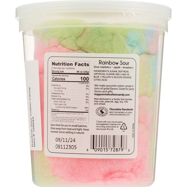 Pucker Puffs Sour Cotton Candy Tub, 1.75 oz