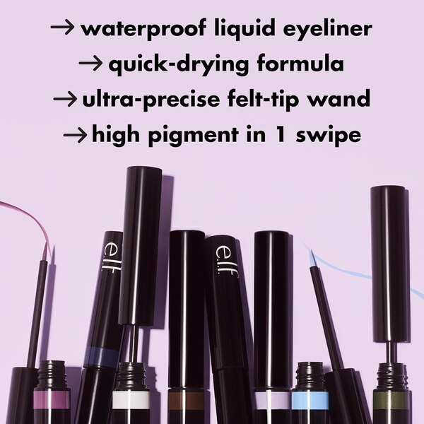 e.l.f. H2O Proof Inkwell Liquid Eyeliner, Film Noir