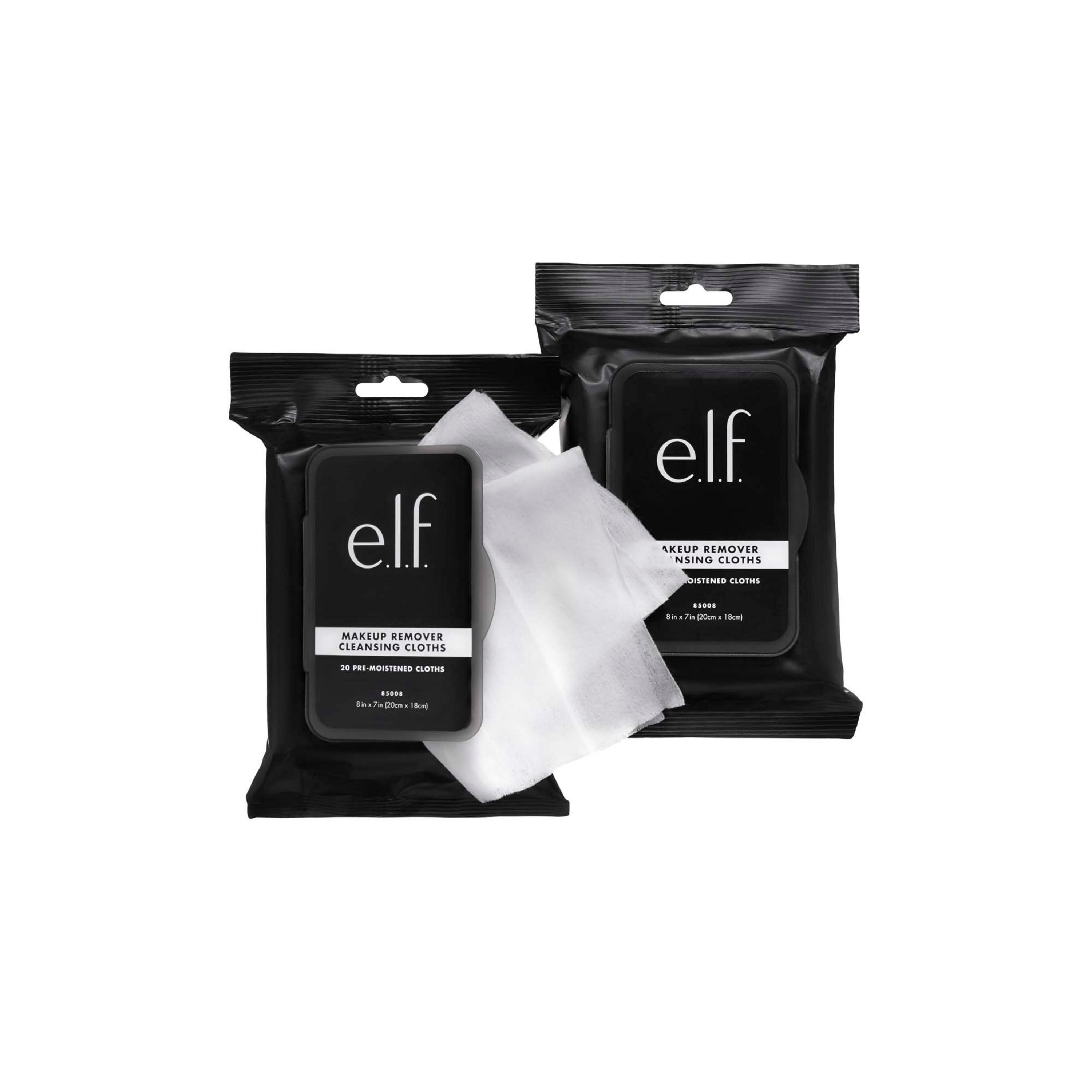 e.l.f. - Toallitas de limpieza y desmaquilladoras, 2 u.