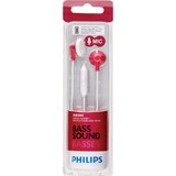 Philips In-Ear Earbud Headphones with Mic, Pink, thumbnail image