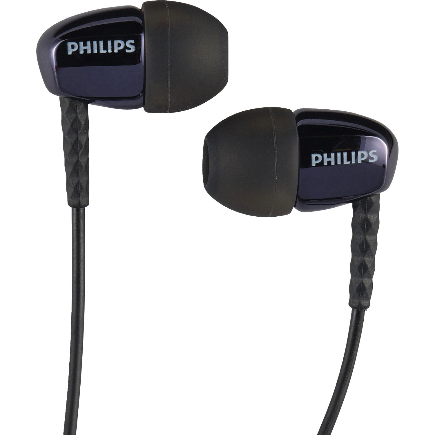Philips Rich Bass In-Ear Headphones with Mic, Black SHE3900 Philips Rich Bass In-Ear Headphones with Mic, Black SHE3900