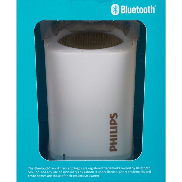 Philips Portable Bluetooth Speaker, White