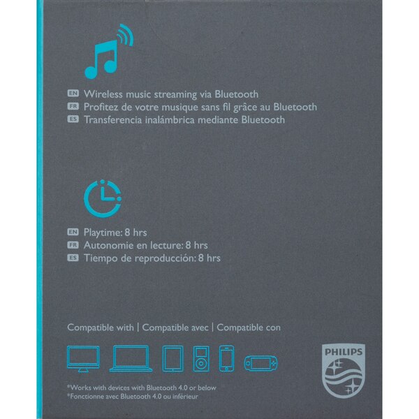 Philips Portable Bluetooth Speaker, White