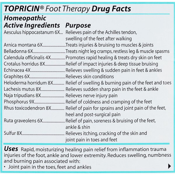 Topricin Foot Pain Relief Cream
