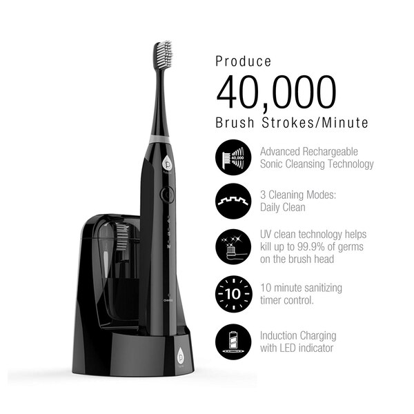 Pursonic Sonic Toothbrush with UV Sanitzer and Brush Head Attachments
