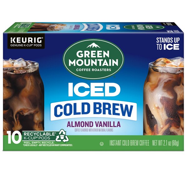 Green Mountain, Almond Vanilla Iced Cold Brew Coffee, 10 ct, 2.1 oz