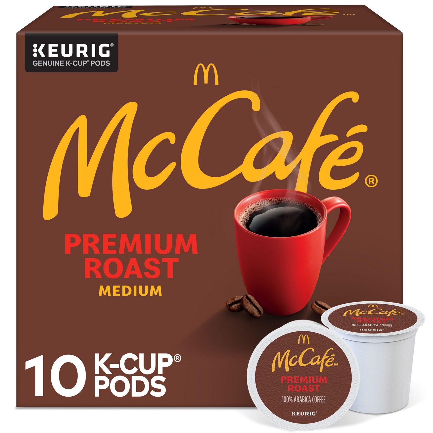 McCafe, Premium Roast 100% Arabica Medium Roast Coffee K-Cup Pods, 10 ct,
