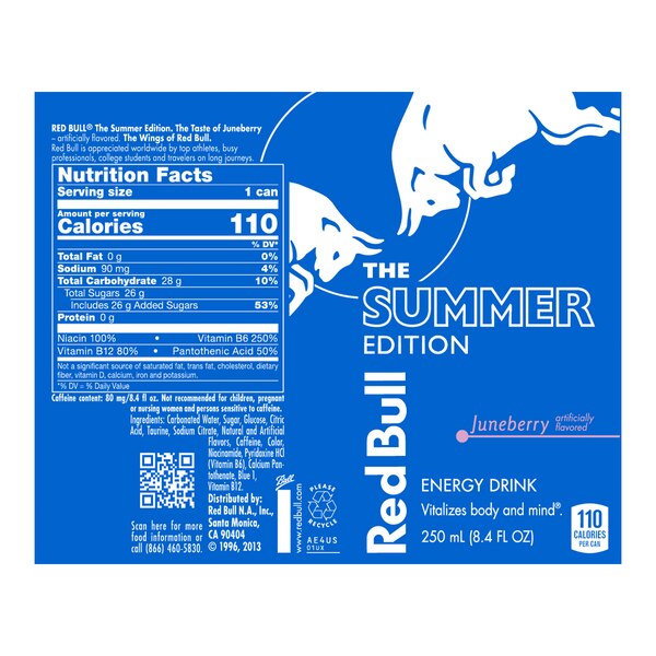 Red Bull Energy Drink Summer Edition Juneberry, 8.4 OZ