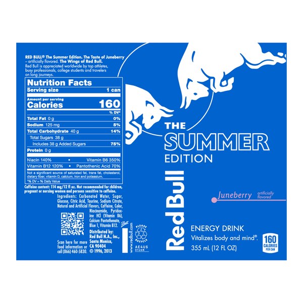 Red Bull Energy Drink Summer Edition Juneberry, 12 OZ