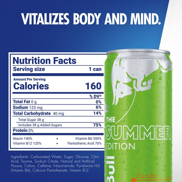Red Bull, Summer Edition Curuba Elderflower Energy Drink, 12 Oz 