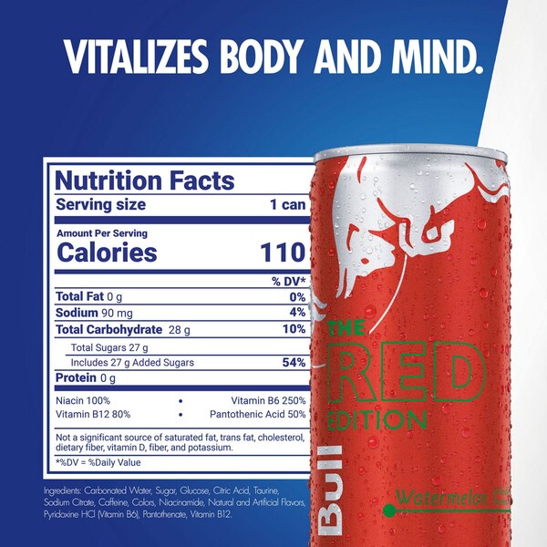 Red Bull, Red Edition, Watermelon Energy Drink, 8.4 oz