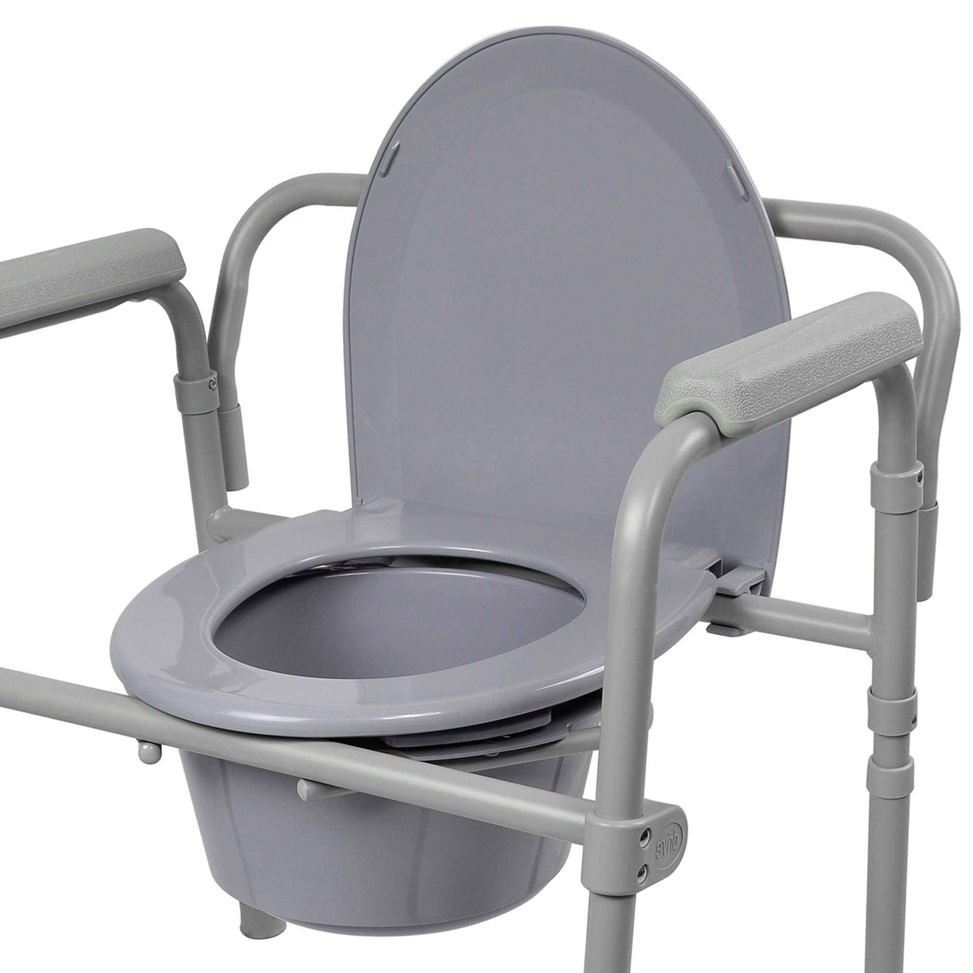 McKesson Commode Chair 13 1 2 Inch Seat Width 350 lbs. Weight Capacity Gray