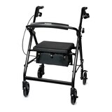 McKesson 4 Wheel Rollator 14 Inch Seat Width 300 lbs. Weight Capacity, Black, thumbnail image