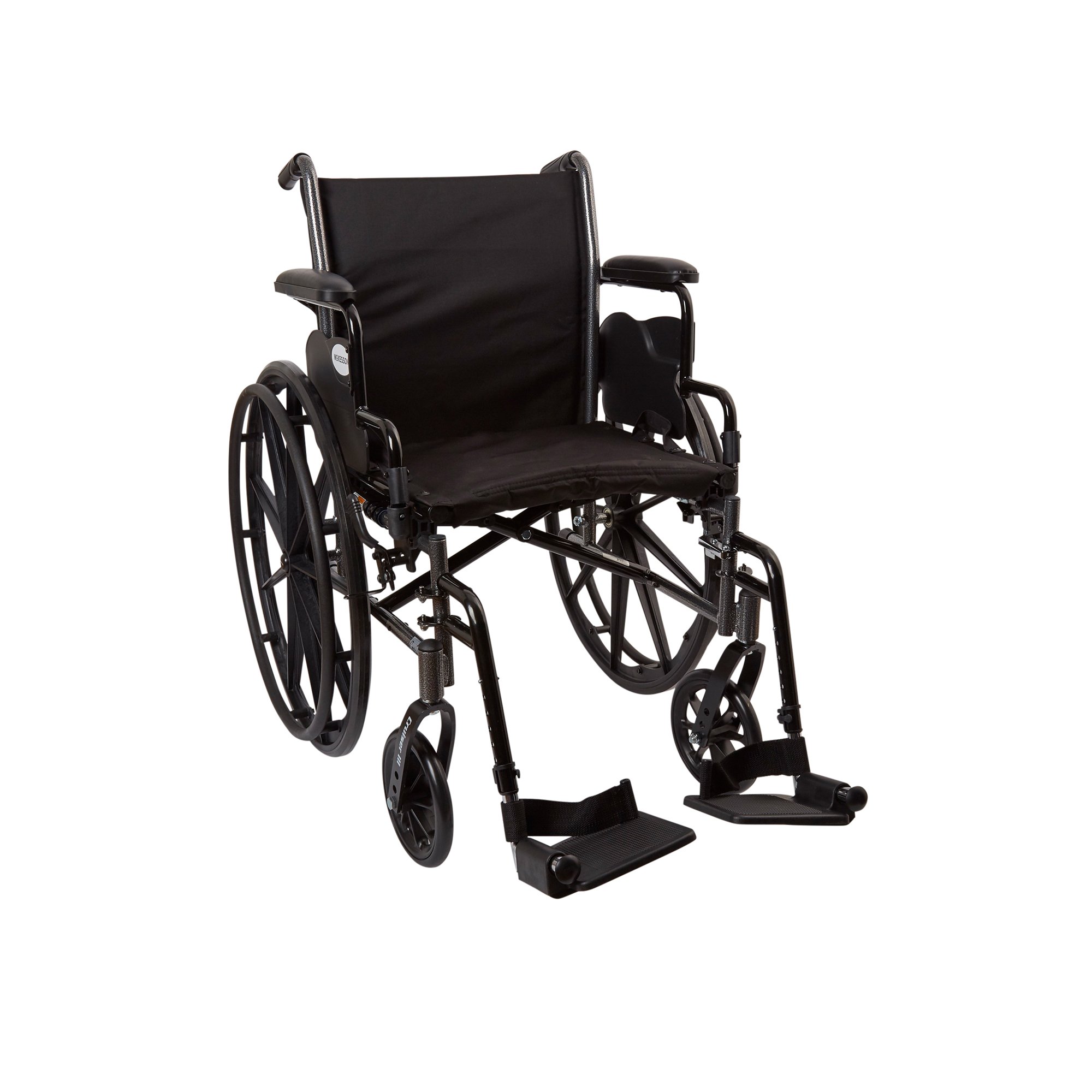 McKesson Lightweight Wheelchair, 18 Inch Seat Width, 300 lbs. Weight Capacity