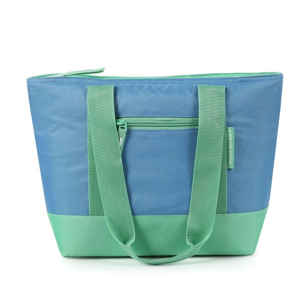 Arctic Zone 12-Can Insulated Tote, Blue & Green