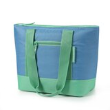 Arctic Zone 12-Can Insulated Tote, Blue & Green, thumbnail image