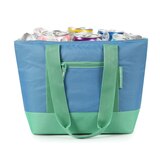 Arctic Zone 12-Can Insulated Tote, Blue & Green, thumbnail image